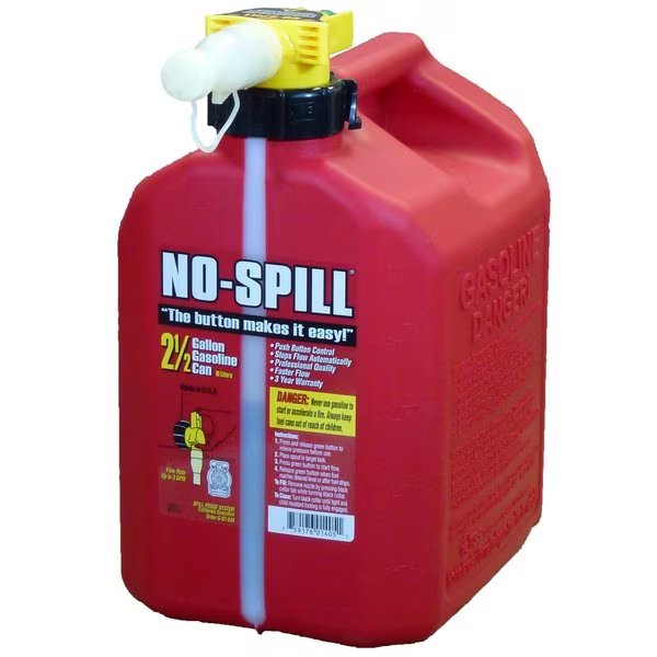 2 1/2 gal Red HDPE Gas Can, No-Spill, Mfr#: 1405